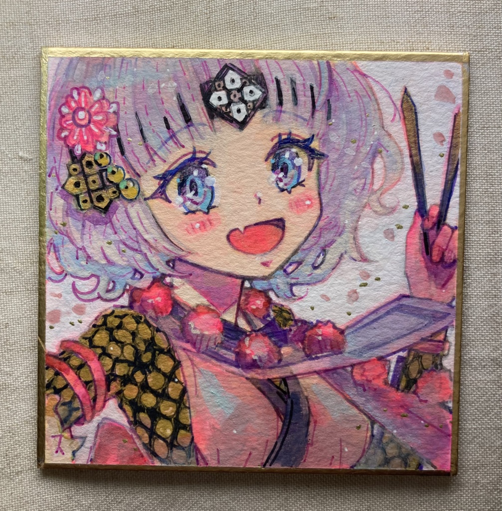 イラスト色紙