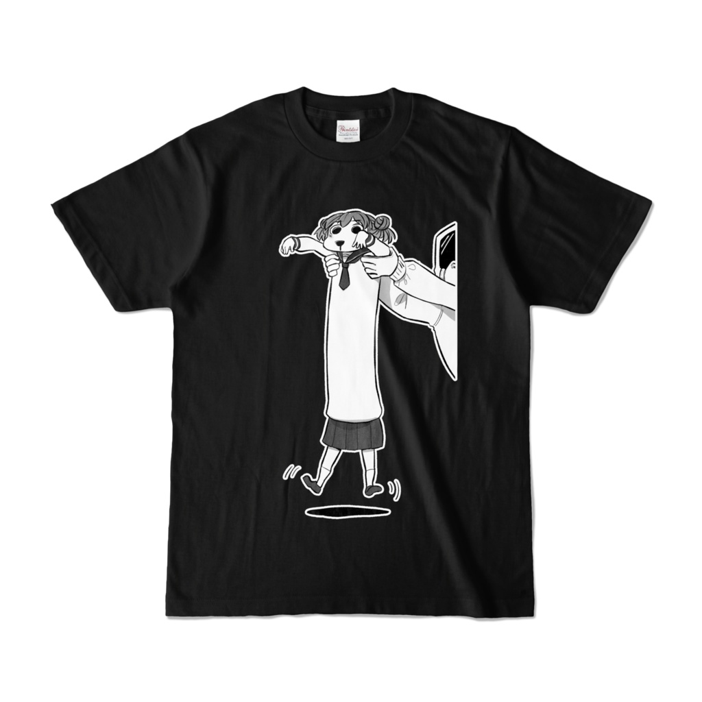 意外と伸びる団子ちゃん Tシャツ 黒