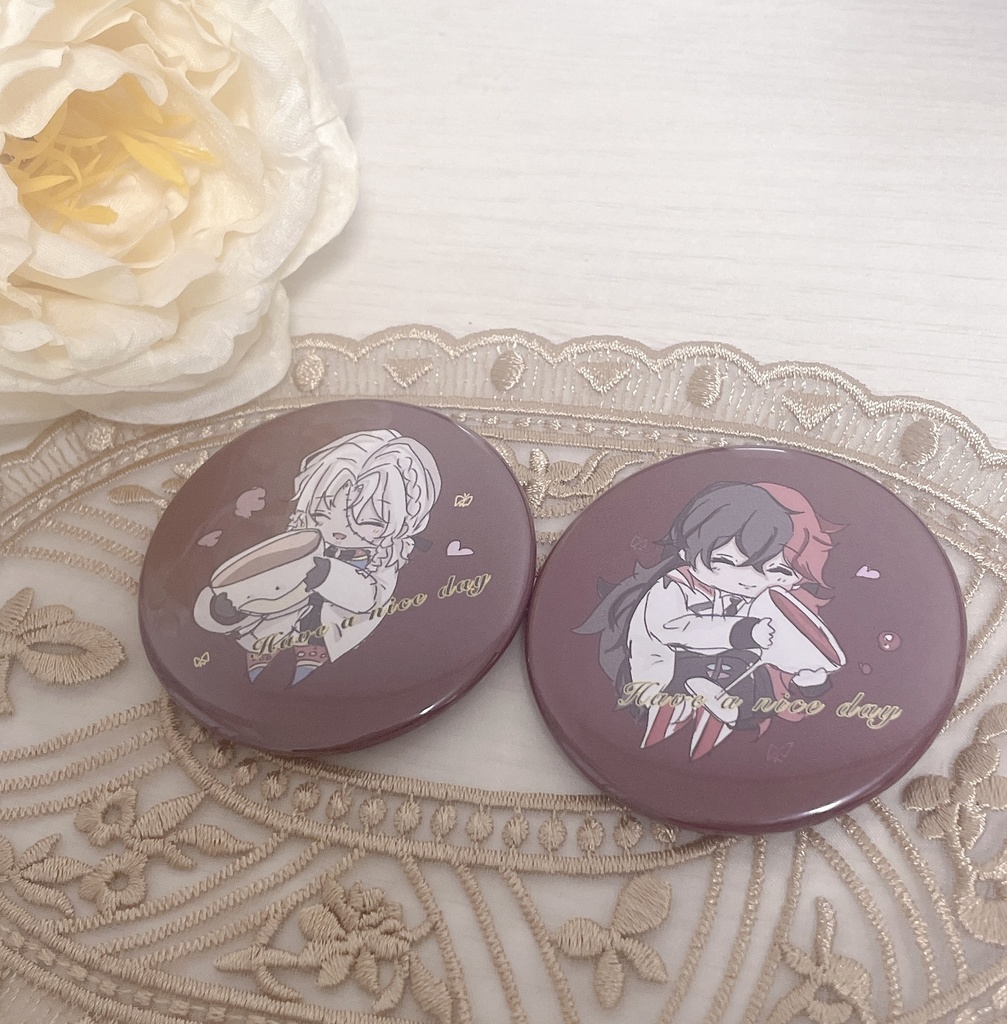 缶バッジ ワインカラー ルカス・ミヤジ