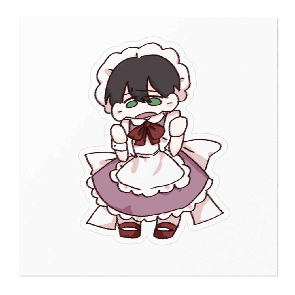 駆メイド服ステッカー
