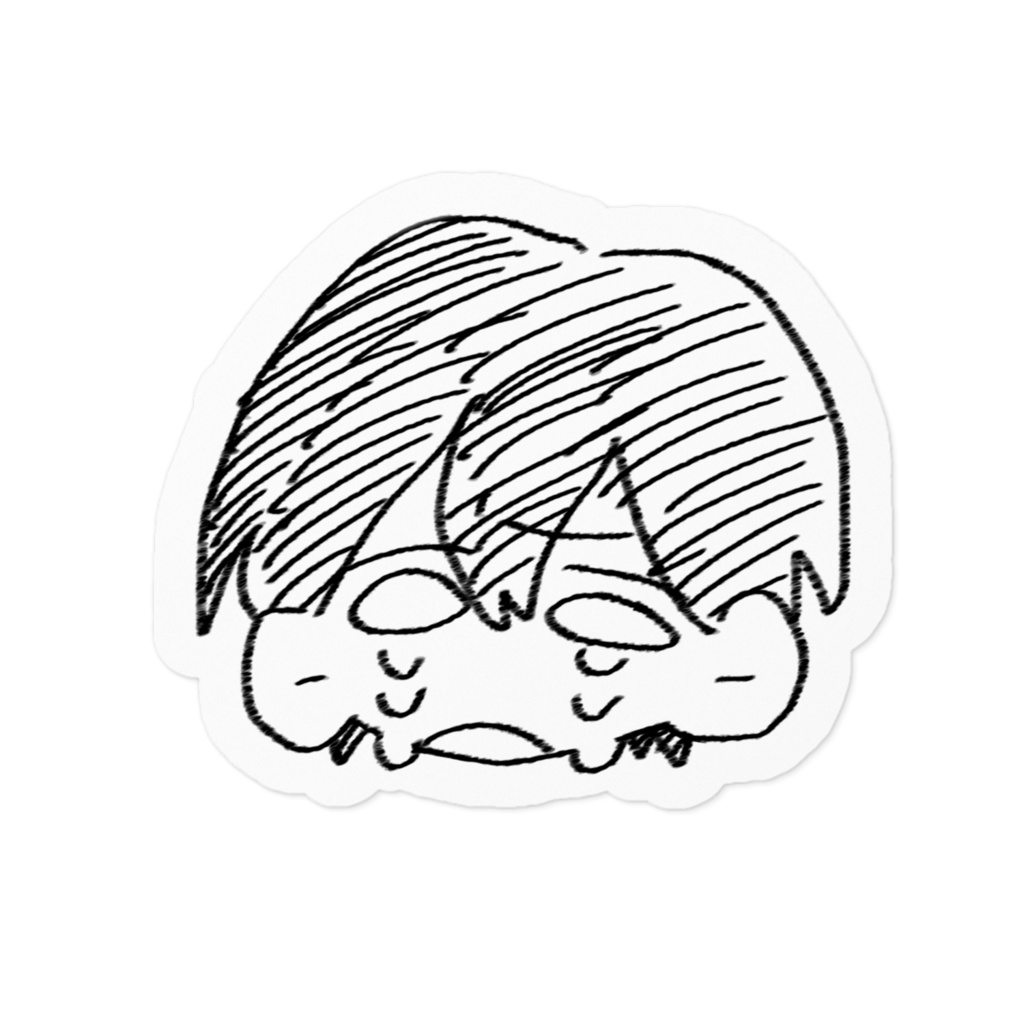 駆泣き顔ステッカー