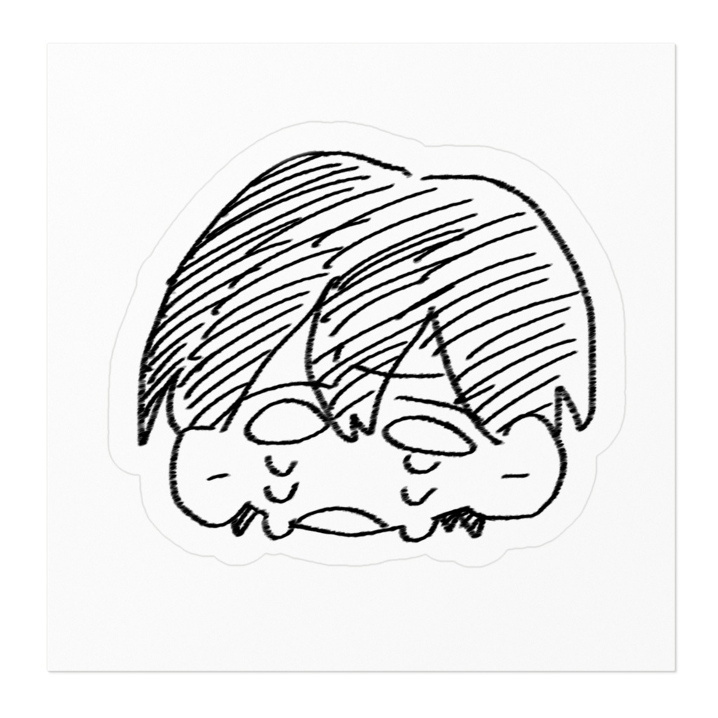 駆泣き顔ステッカー