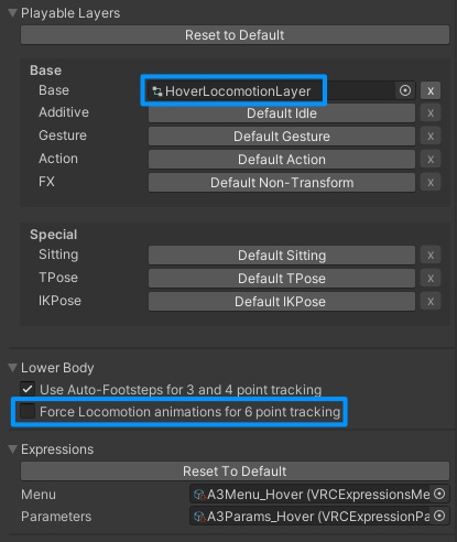 VRChat Avatars3.0向けホバー移動モーション+α(無料/CC0)