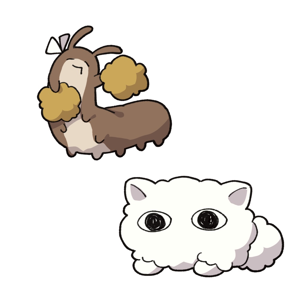 【ダイカットシール】ポメ＆カギムシ