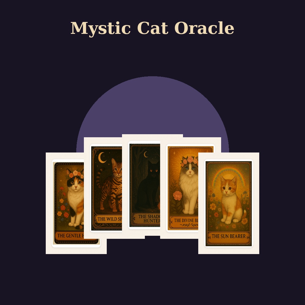 Mystic Cat Oracle – 印刷用PDF (プリント&プレイ)