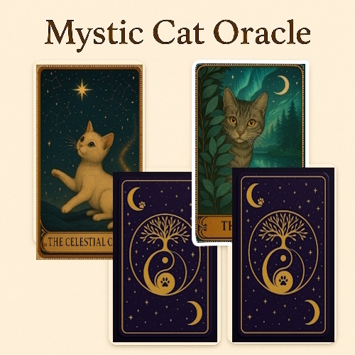 Mystic Cat Oracle – 印刷用PDF (プリント&プレイ)
