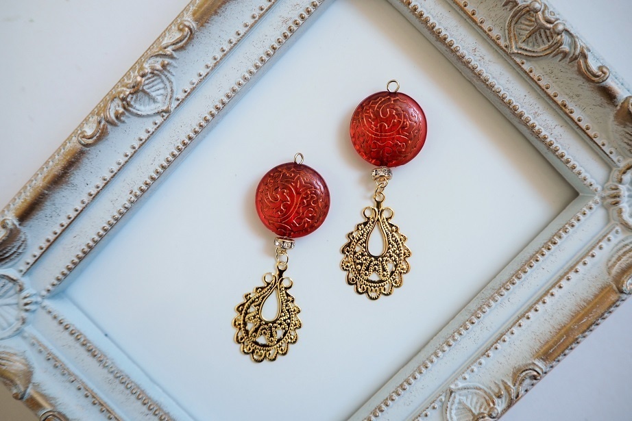 骨董の揺らめき ピアスorイヤリング