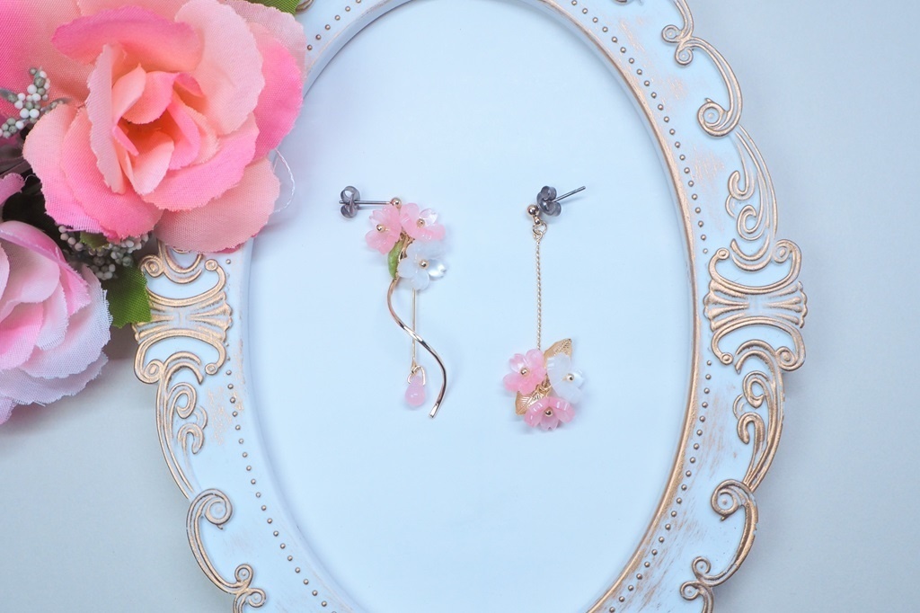桜花//桜のピアスorイヤリング