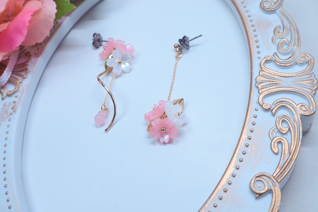 桜花//桜のピアスorイヤリング