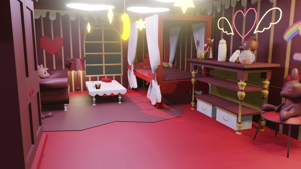 ゆめかわ部屋+インテリア+小物+バレンタイン