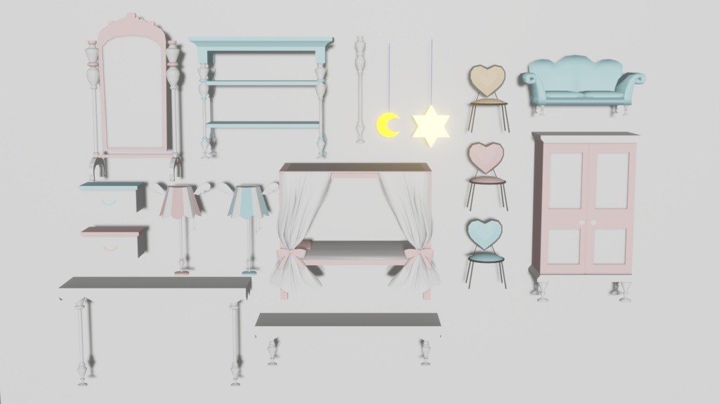 ゆめかわ部屋+インテリア+小物+バレンタイン