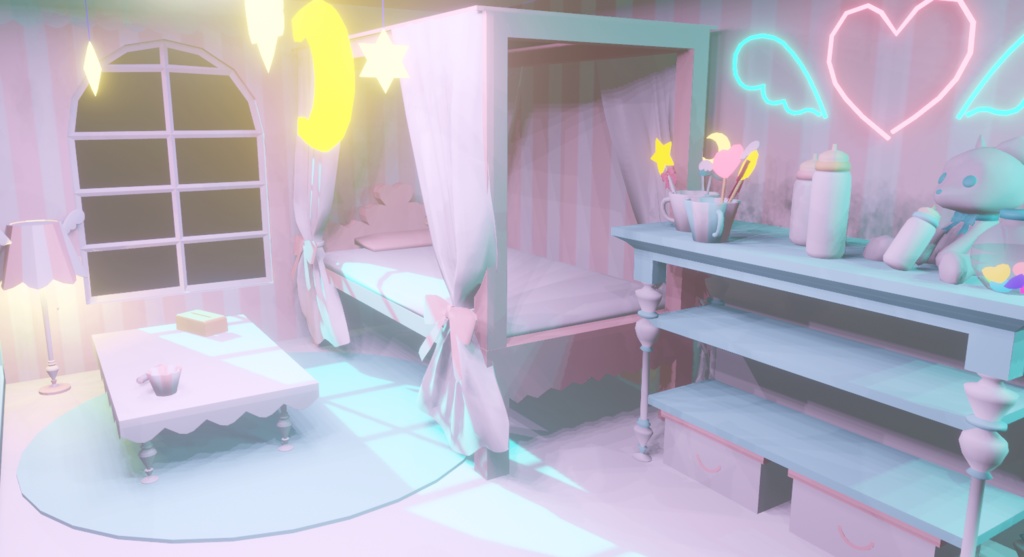 ゆめかわ部屋+インテリア+小物+バレンタイン