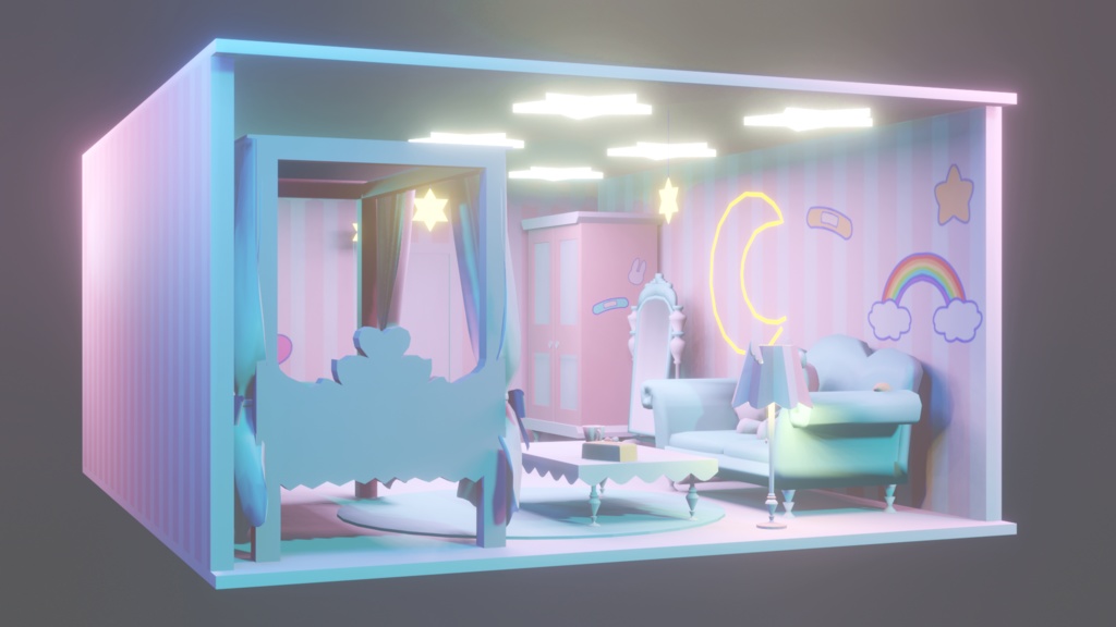 ゆめかわ部屋+インテリア+小物+バレンタイン