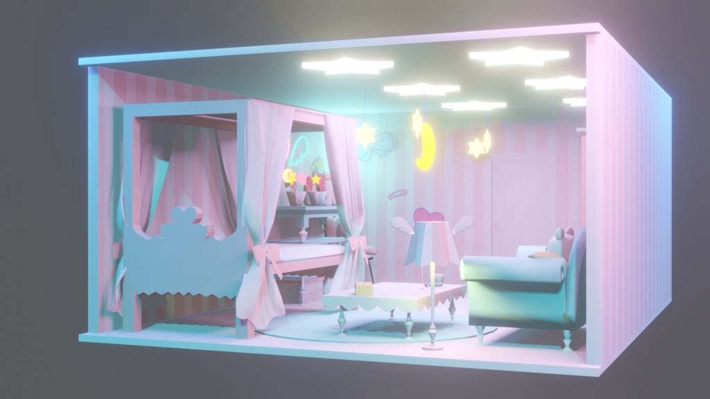 ゆめかわ部屋+インテリア+小物+バレンタイン