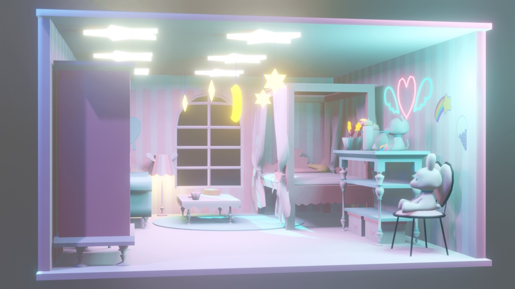 ゆめかわ部屋+インテリア+小物+バレンタイン