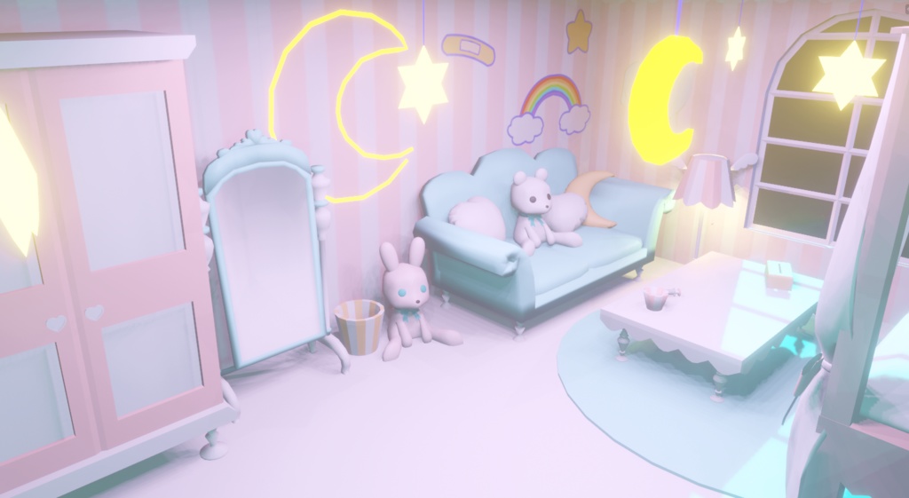 ゆめかわ部屋+インテリア+小物+バレンタイン