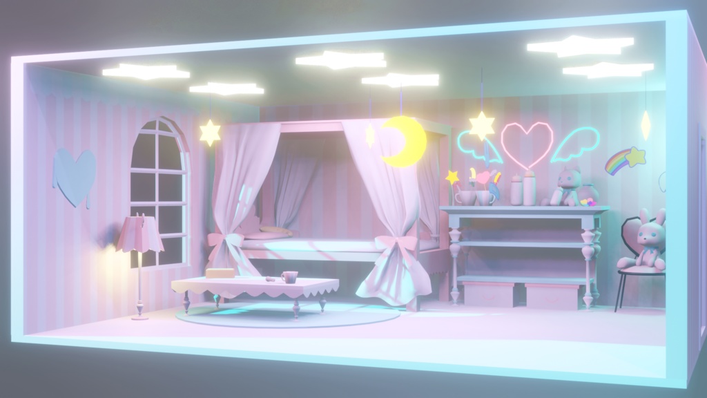 ゆめかわ部屋+インテリア+小物+バレンタイン