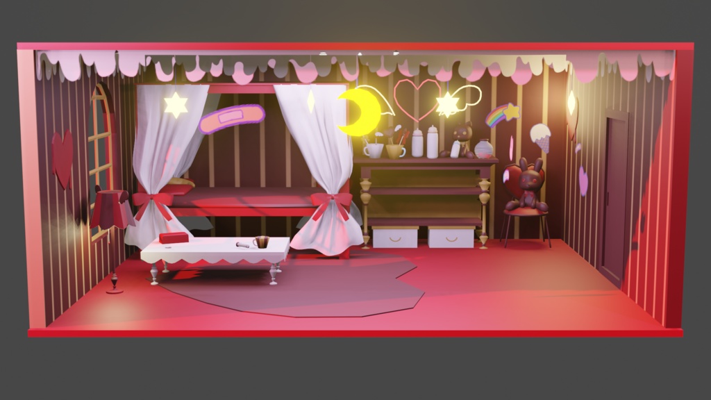 ゆめかわ部屋+インテリア+小物+バレンタイン