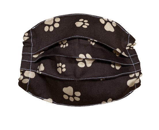 マスクカバー(プリーツ仕立て)+おまけ付き(だれの足跡?) 飛沫感染防止+肌荒れ防止