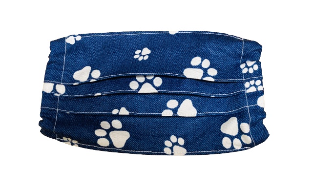 マスクカバー(プリーツ仕立て)+おまけ付き(足跡を追え) 飛沫感染防止+肌荒れ防止