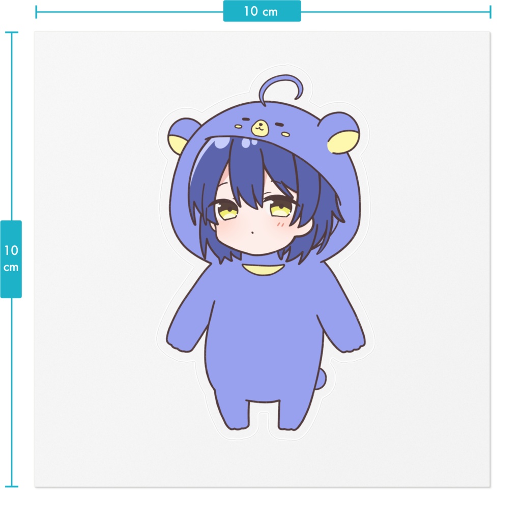 ミニくまくろ(ミニさいくろ) 平常顔 ステッカー