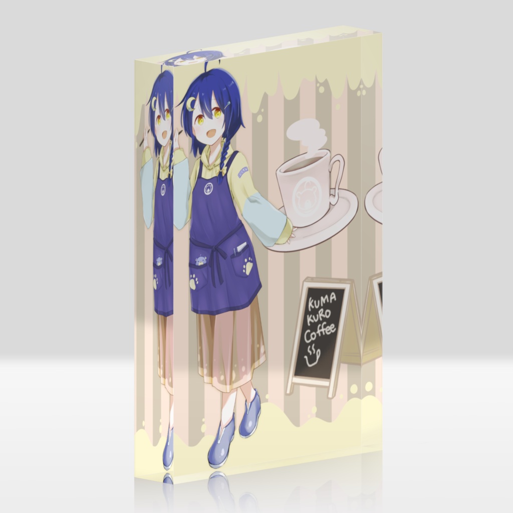 カフェ風アクリルブロック