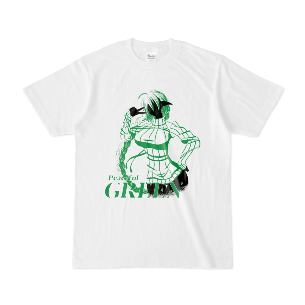 ピースフルなグリーンTシャツ