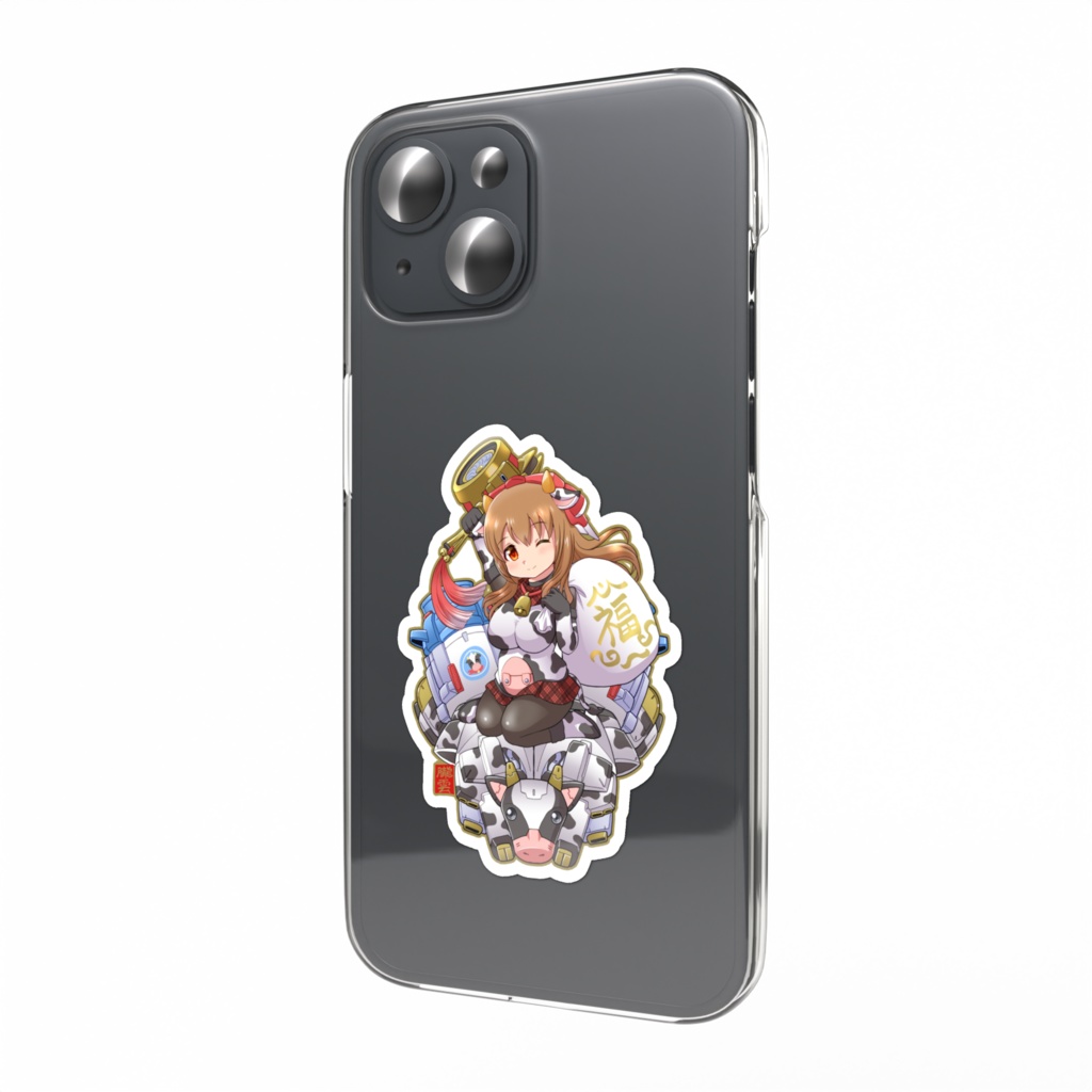 大黒天(丑)・小結さん スマホステッカー