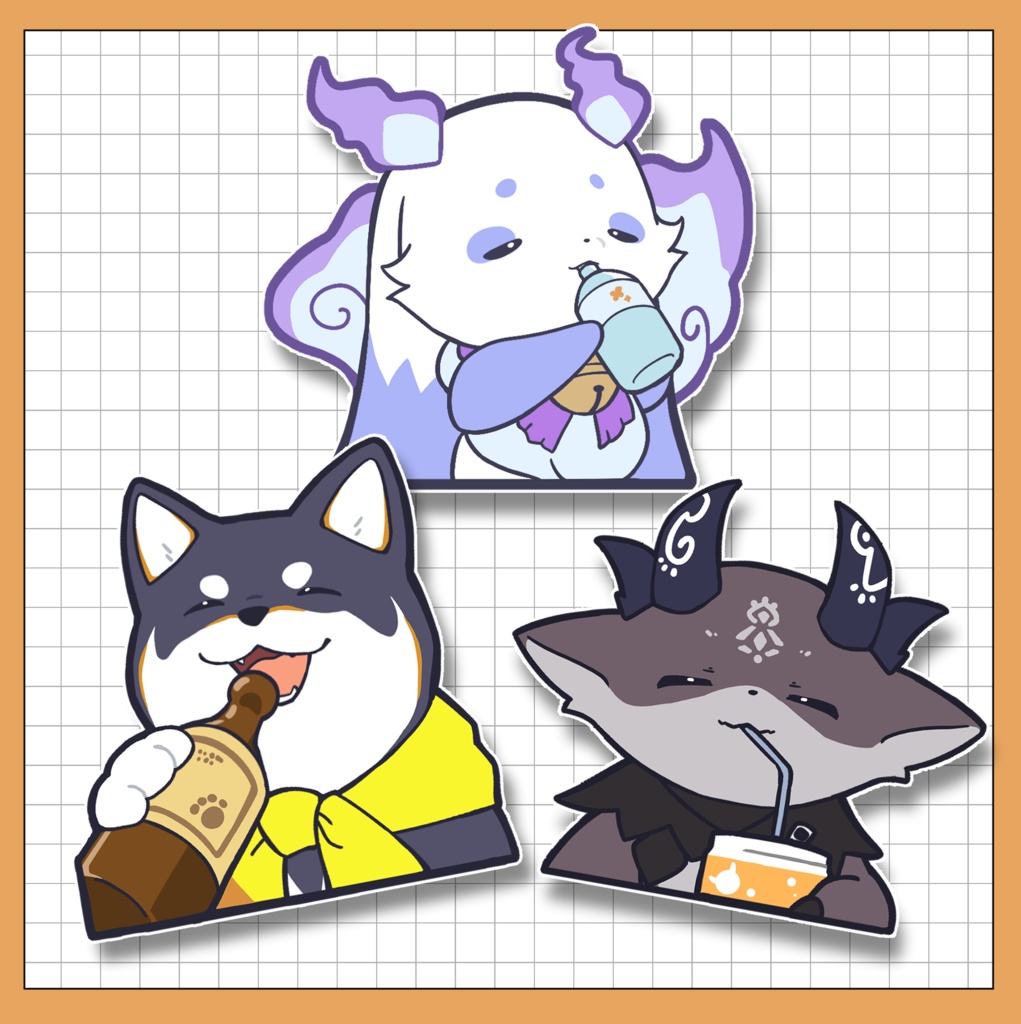 ふらっふぃいシール