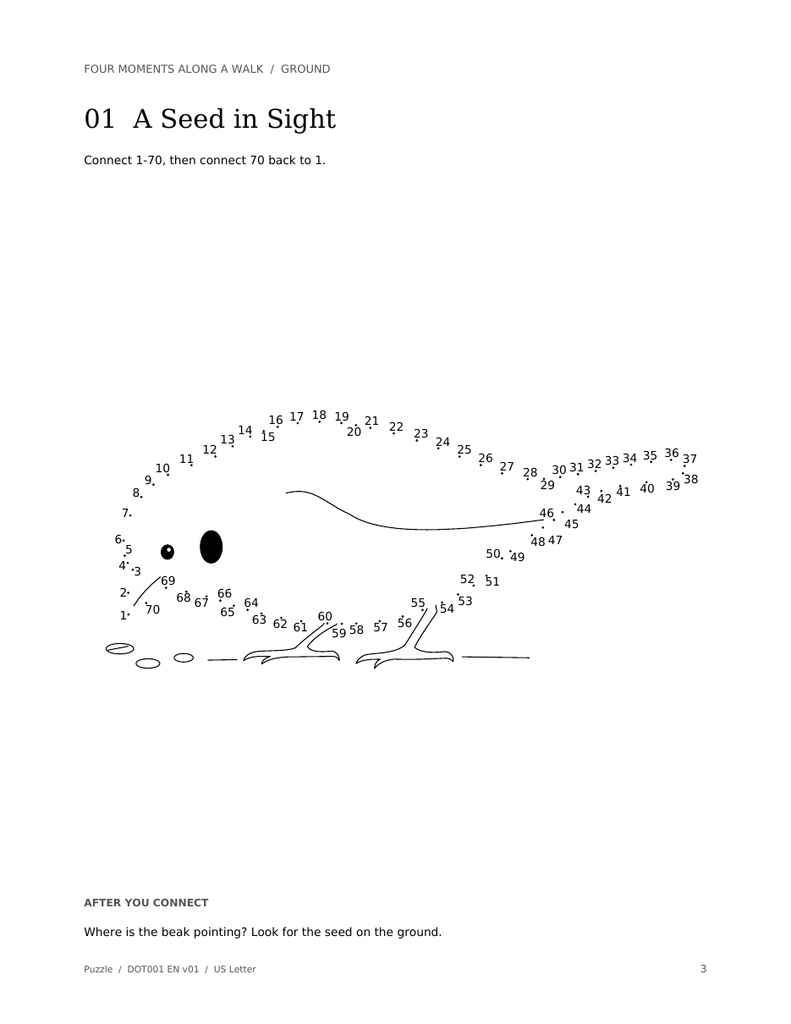 Small Moments with Birds - 4 Printable Dot-to-Dot Puzzles (A4 & US Letter)