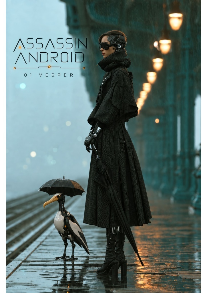 ASSASSIN ANDROID / 01 ヴェスパー｜A3・A4印刷用アートPDF＋高解像度JPEG