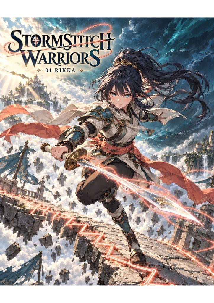 STORMSTITCH WARRIORS / 01 リッカ｜A3・A4印刷用アートPDF＋高解像度JPEG