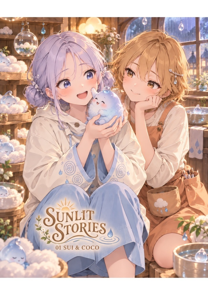 SUNLIT STORIES / 01 スイ＆ココ｜A3・A4印刷用アートPDF＋高解像度JPEG