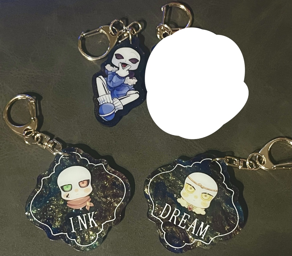 マーブルアクリルキーホルダー