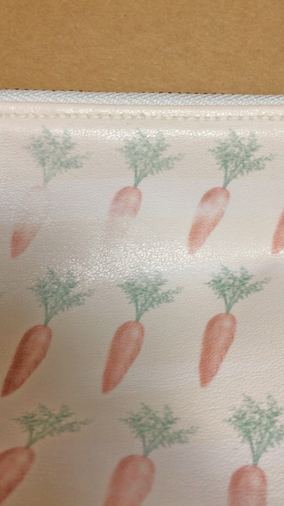 ライオンうさぎ にんじん柄ポーチ