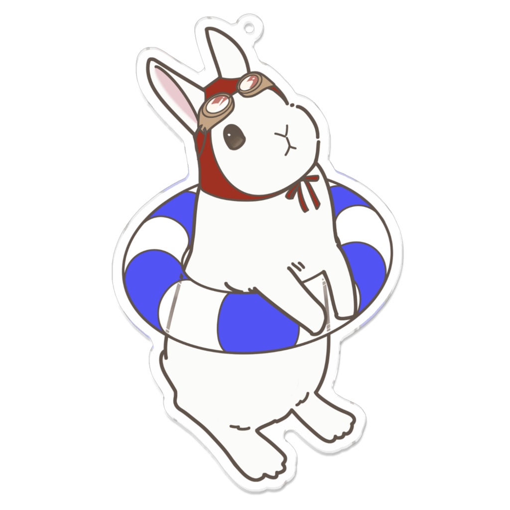 カナヅチうさぎ☆アクリルキーホルダー 大サイズ