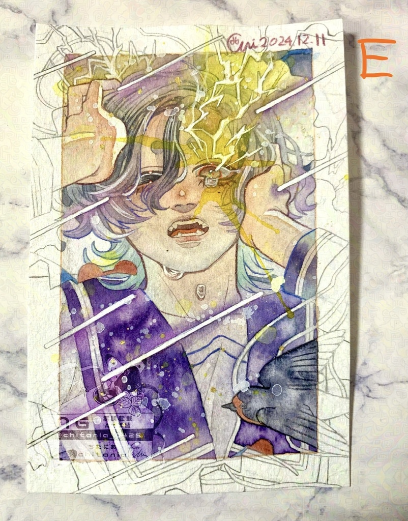 水彩フレームレス作品