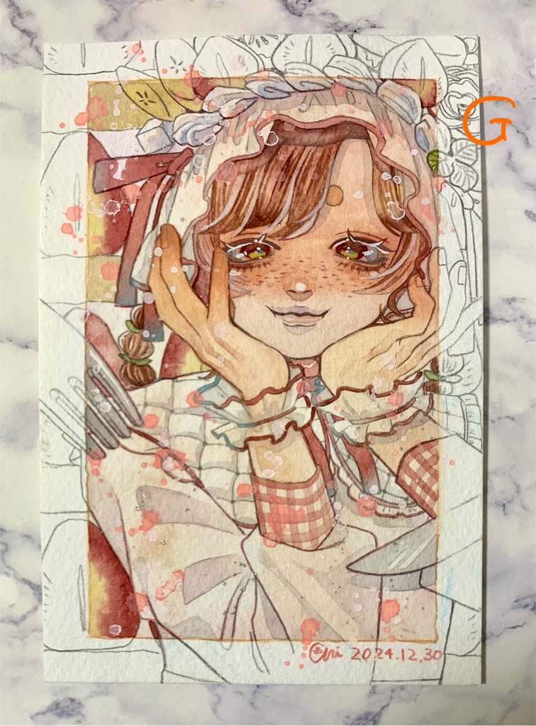 水彩フレームレス作品