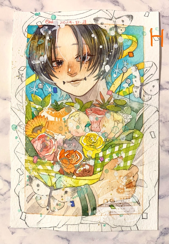 水彩フレームレス作品