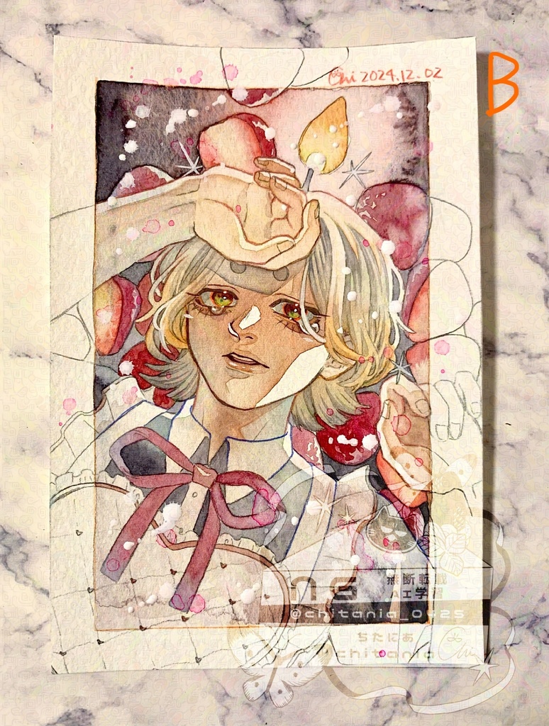 水彩フレームレス作品