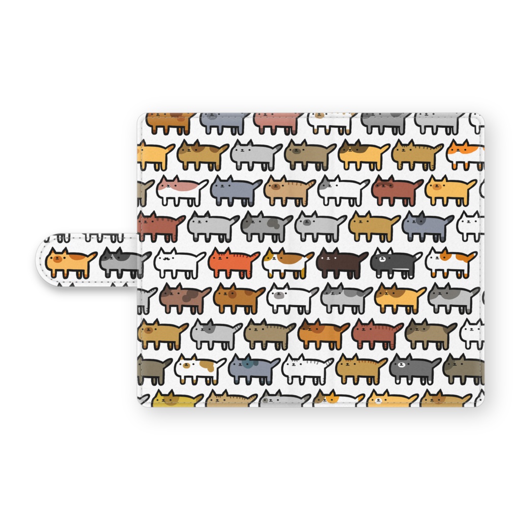 ひげねこさん手帳型Androidケース