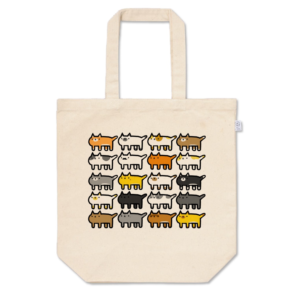 ねこだくさんおおきめに集合トート