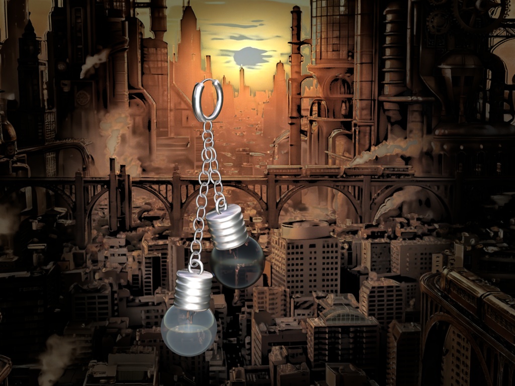 【無料】電球ピアス