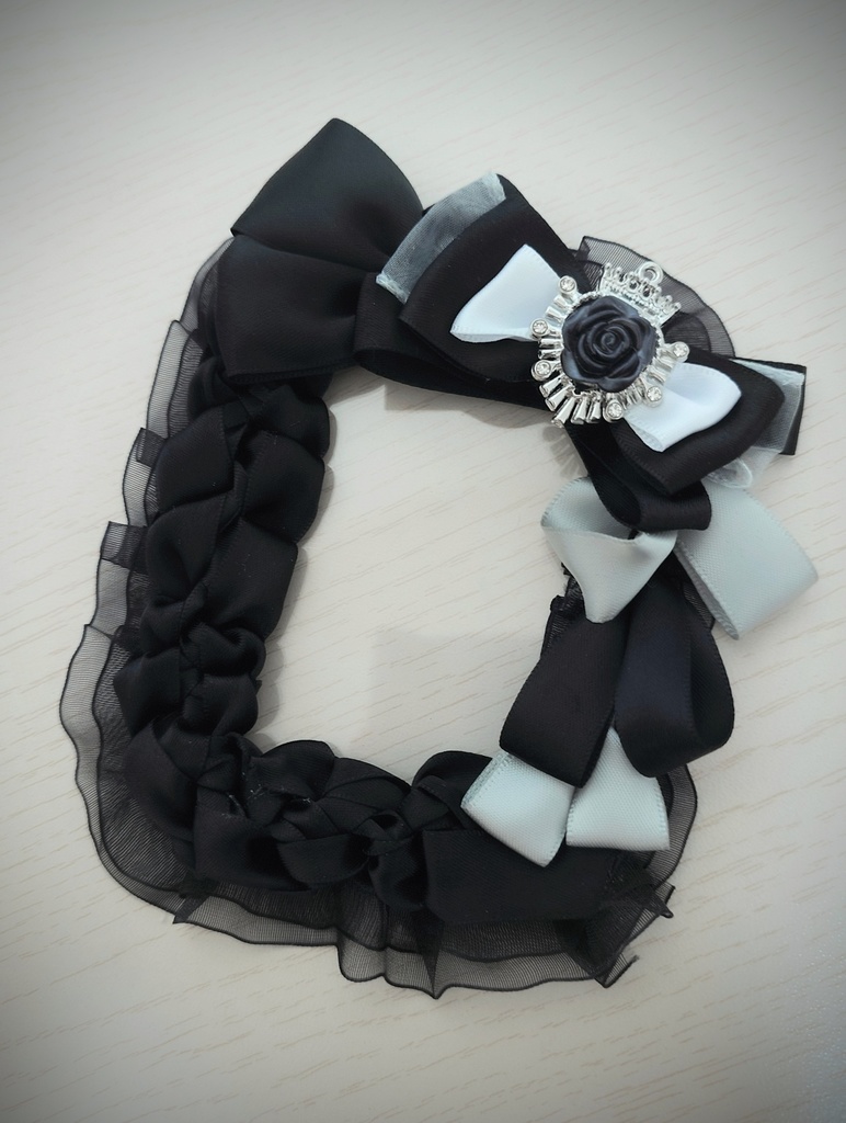 硬質カードケースデコ レース フリル ダーク ブラック推し活 推し色