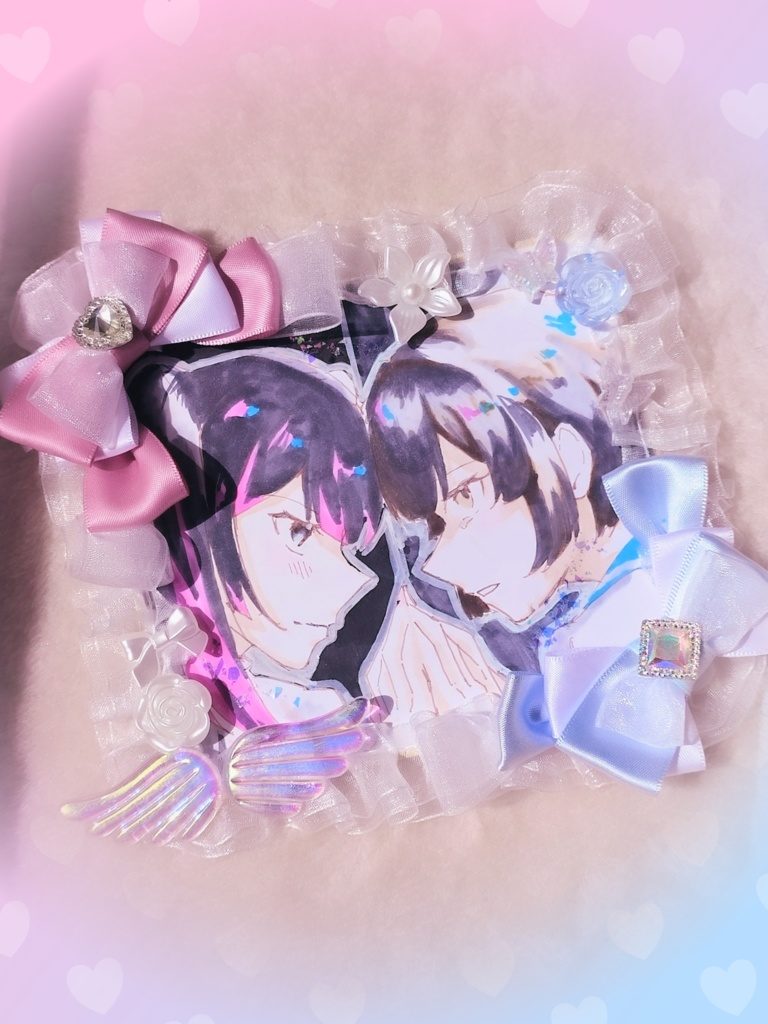 ゆめかわデコ色紙ᡣ𐭩 ピンク ブルー 水色