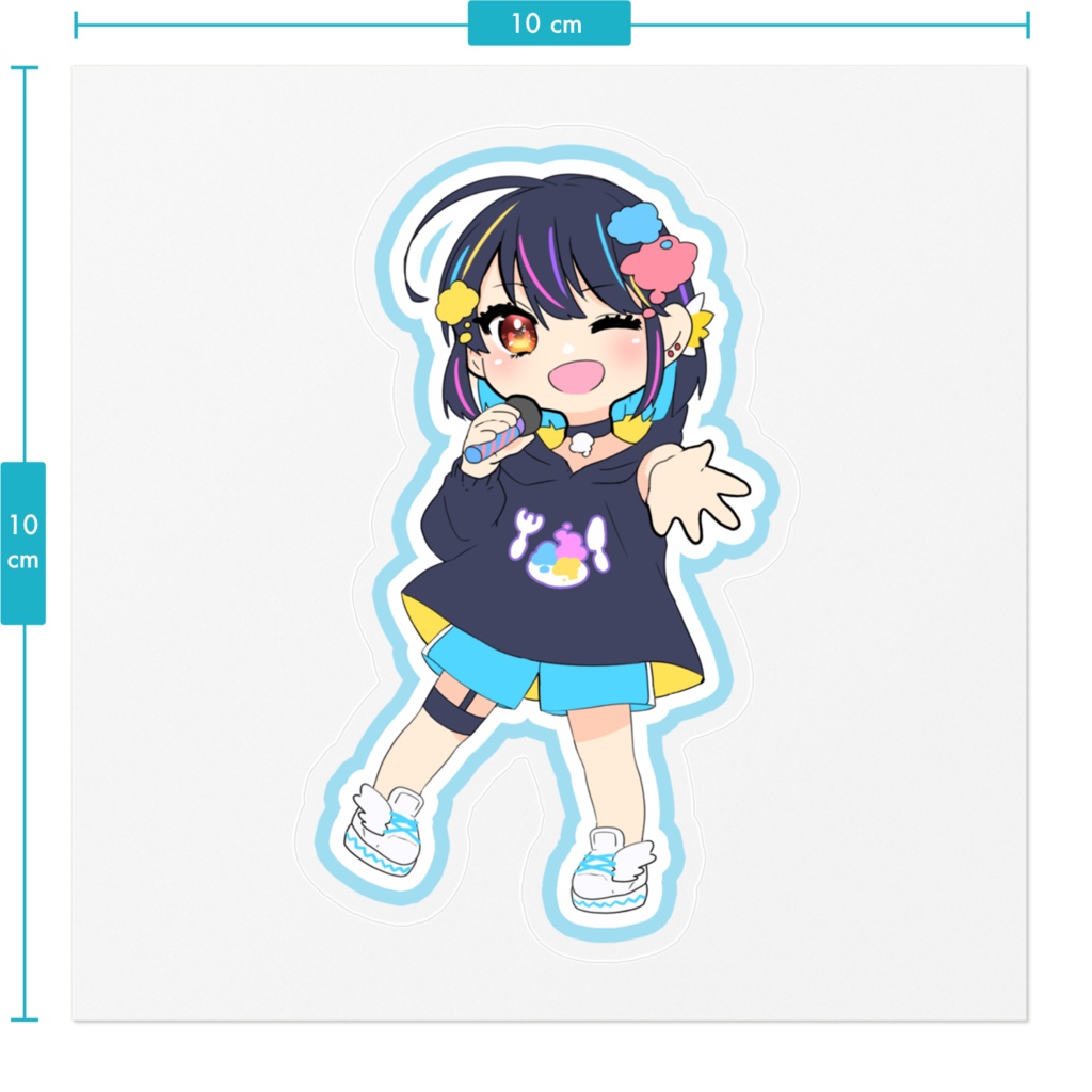 夢羽九 ステッカー(歌う)