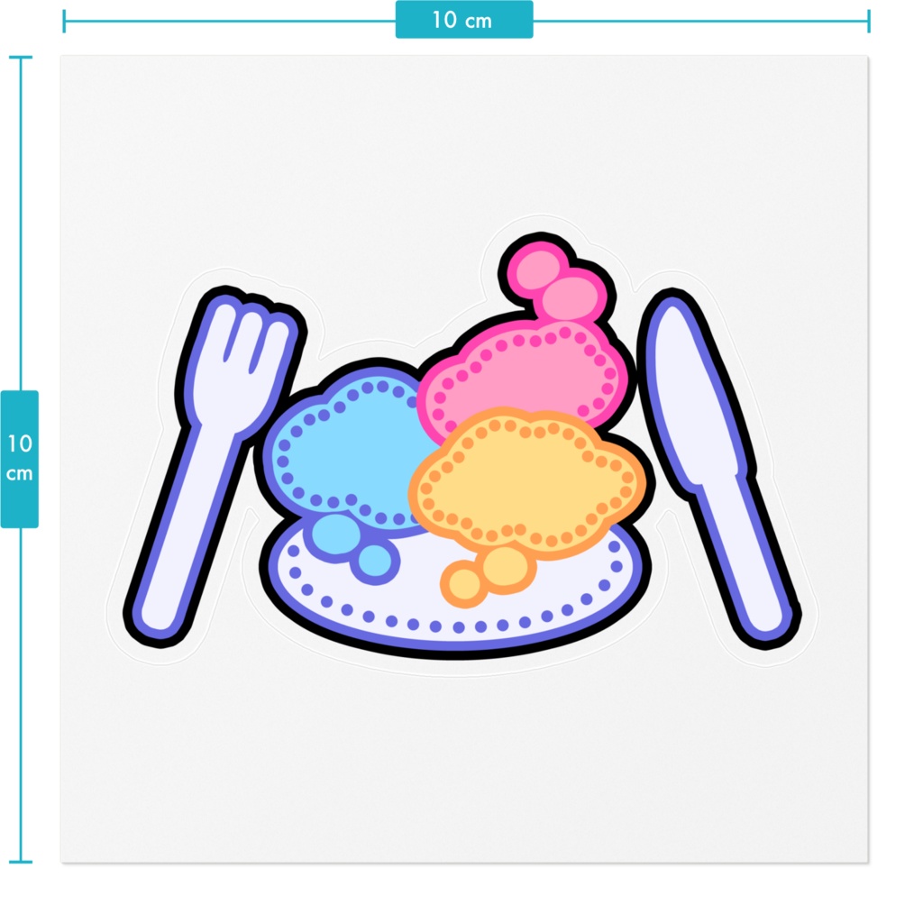 夢羽九 はらぺこワッペンステッカー
