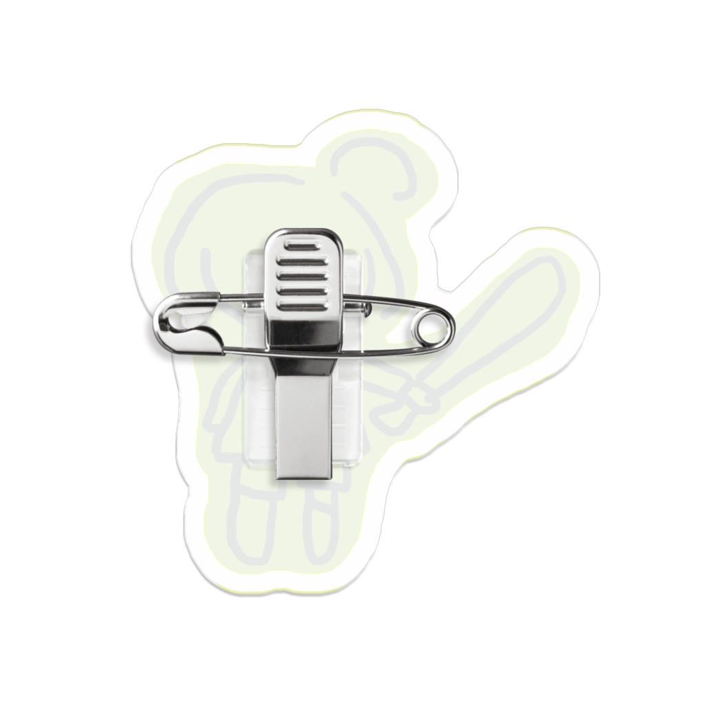 100本ノック夢羽九アクリルバッジ(イエロー)