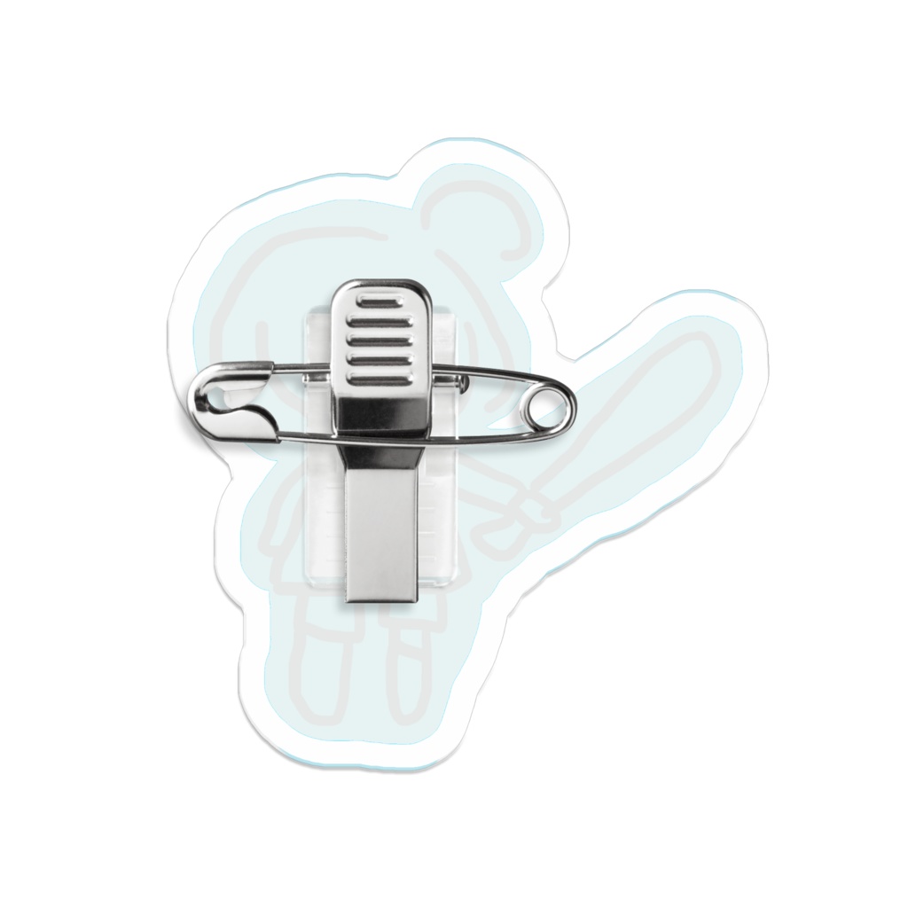 100本ノック夢羽九アクリルバッジ(ブルー)