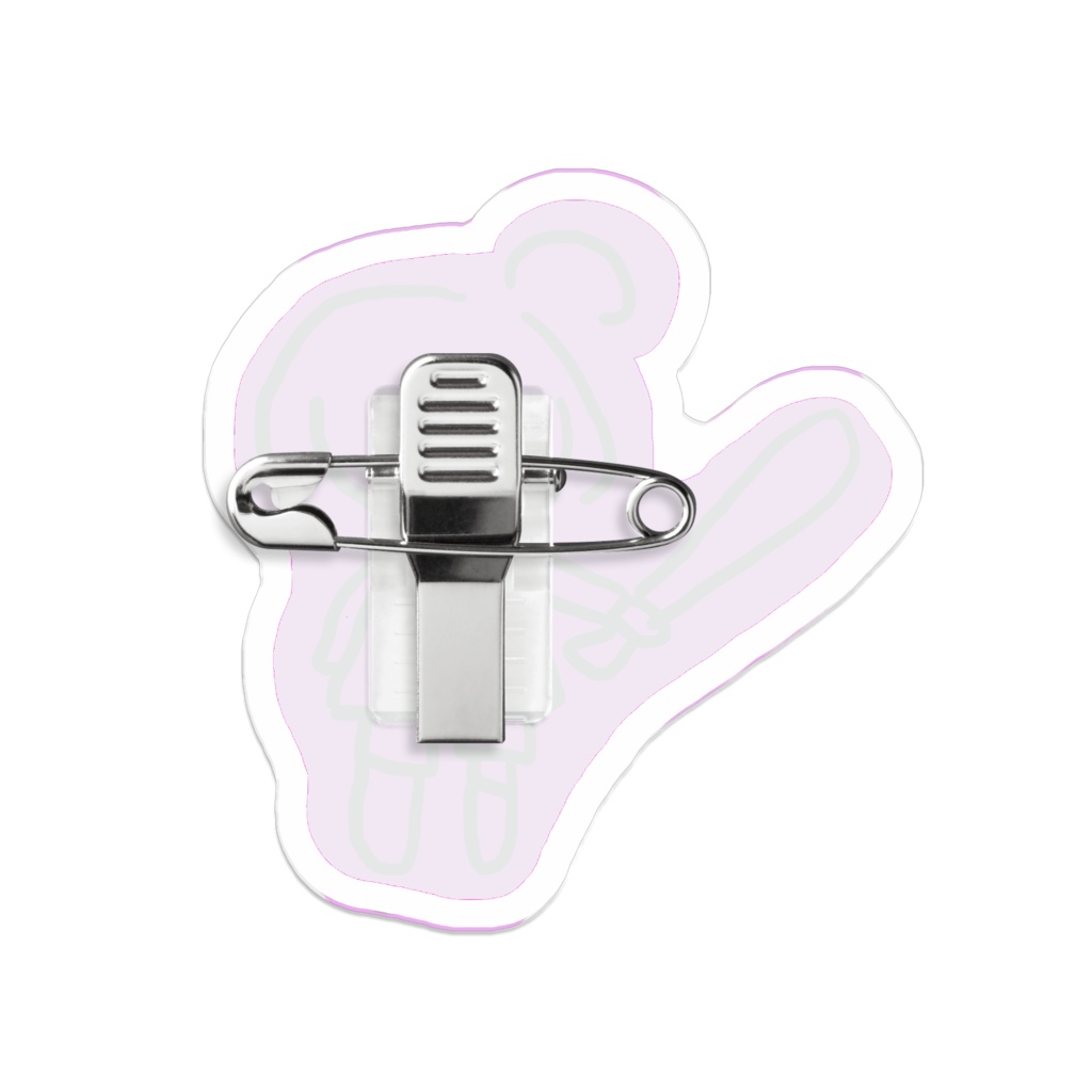 100本ノック夢羽九アクリルバッジ(ピンク)